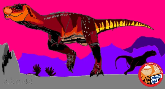 Artwork titled T-Rex by Bogdan Jovanovic - a dinosaur illustration